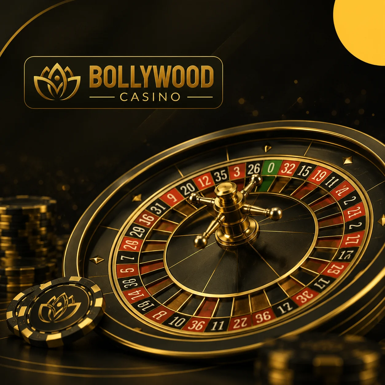 Рулетка и игровые фишки в Bollywood Casino.